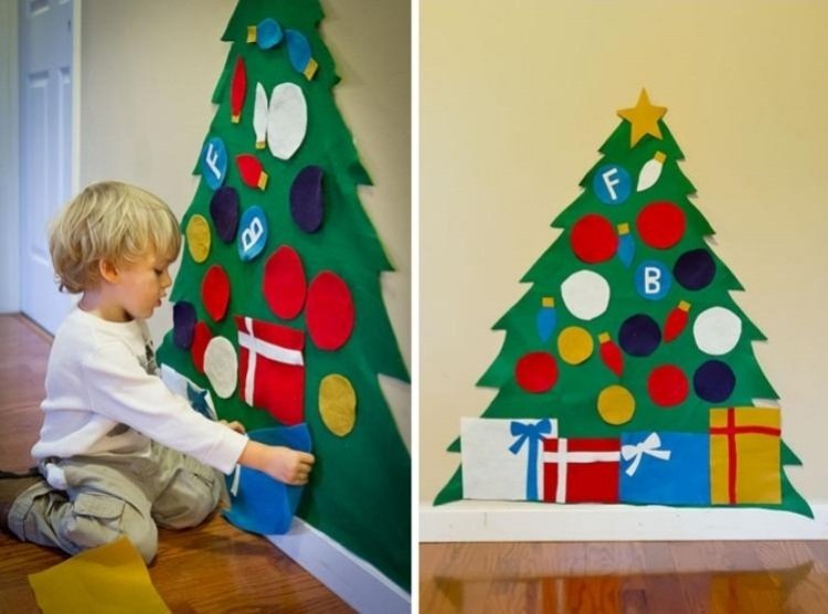 jul-träd-tinker-barn-alternativ-filt-tyg-vägg-dekoration
