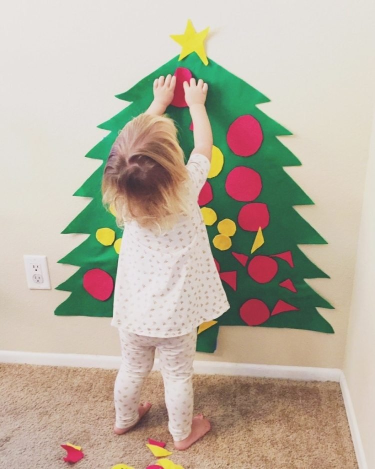 julgran-tinker-barn-alternativ-baby-filt-vägg-dekoration-gör-själv