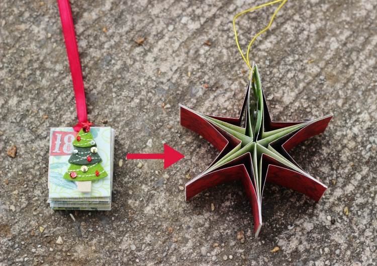 Julgran-dekorationer-papper-tinker-kartong-färgglada-prydnader-gör-det-själv-kreativt