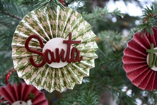 julgran dekorationer gör papper lätt idé lim