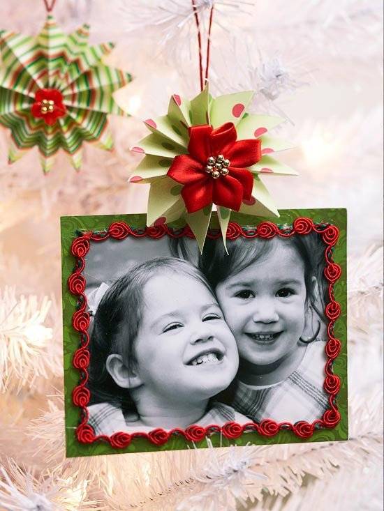 Tinker julgransdekorationer svartvita barnfoton omslagspapper