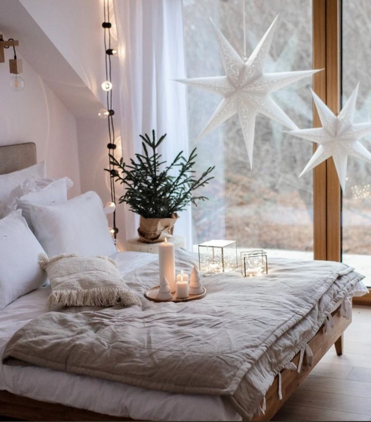 Skandinaviska juldekorationspapper stjärnor för stora fönster