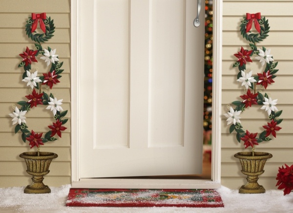 festlig-jul-dekoration -dekorera-ytterdörr