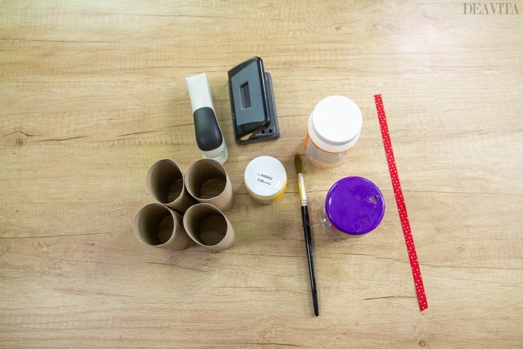 Gör julpynt av kartongrör Material Instruktioner DIY