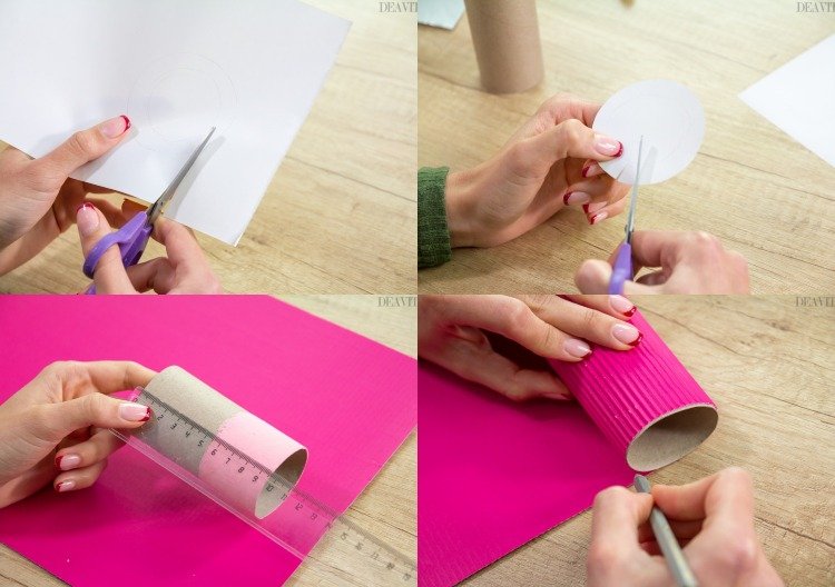 Gör julpynt av kartongrör gör-det-själv-papperidéer