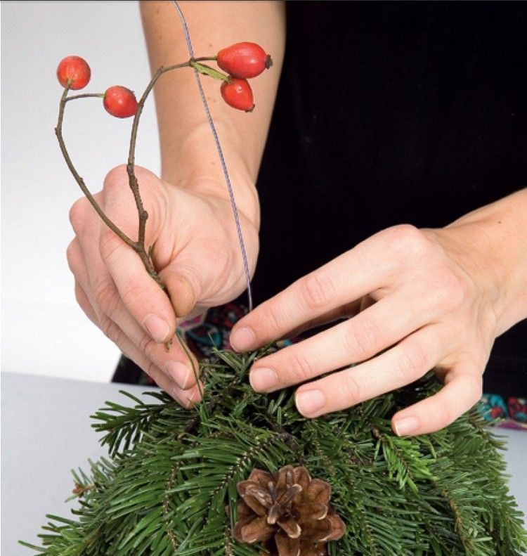 Tinker juldekoration för fönster-dekorativ-boll-gröna kvistar-ros höftkvist
