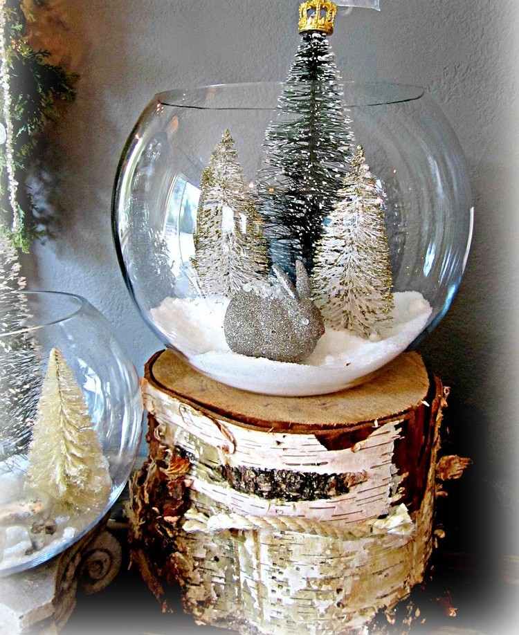 jul-dekoration-glas-gör-det-själv-glas-vas-boll-konstgjord-snö-mini-gran-träd