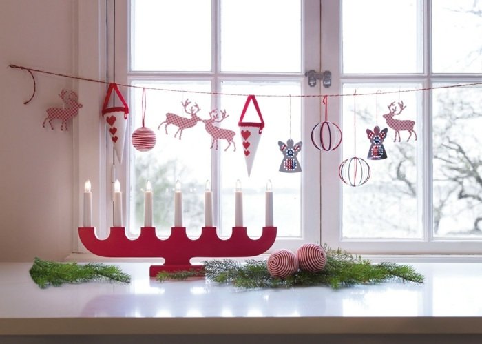 Juldekoration barnkammare papper krans göra dig själv Rudolf