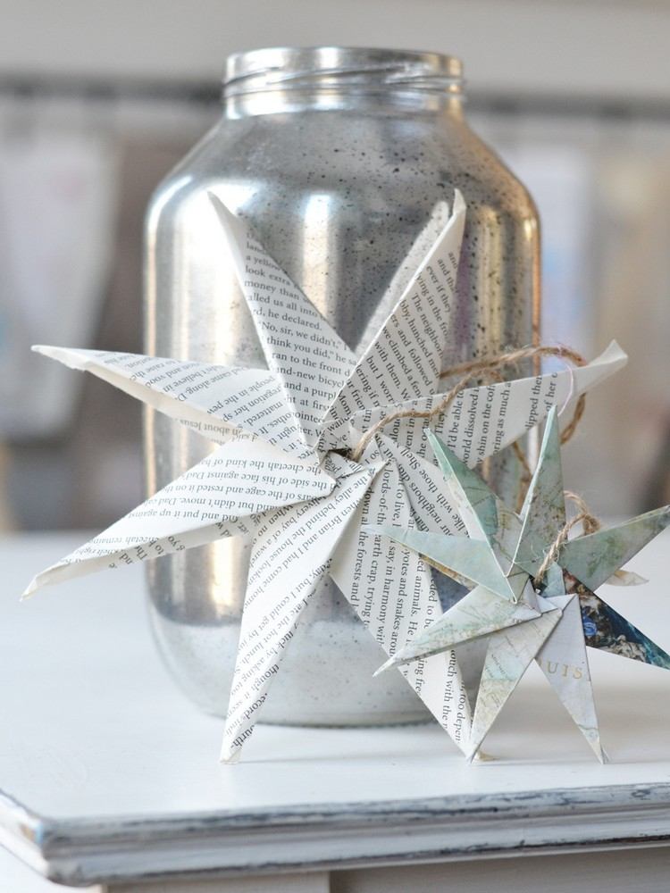 julpynt-gör-det-själv-origami-stjärna-bok-sidor