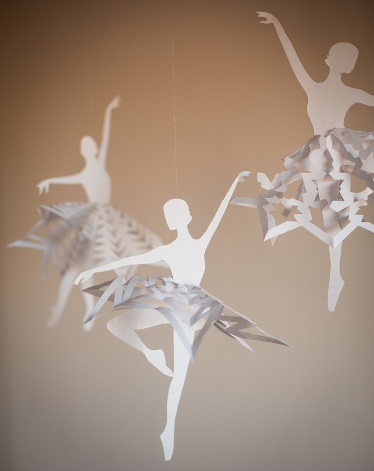 Julpynt-gör-det-själv-papper-ballerina-dans