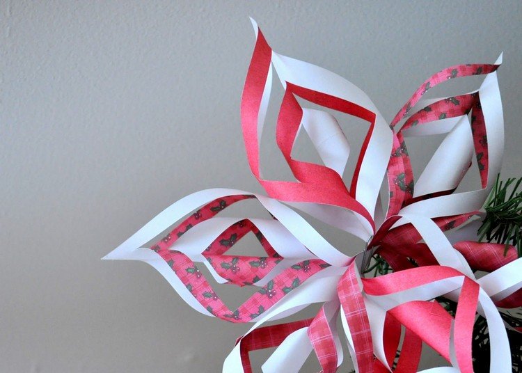 juldekorationer-gör-det-själv-3d-snöflinga-papper