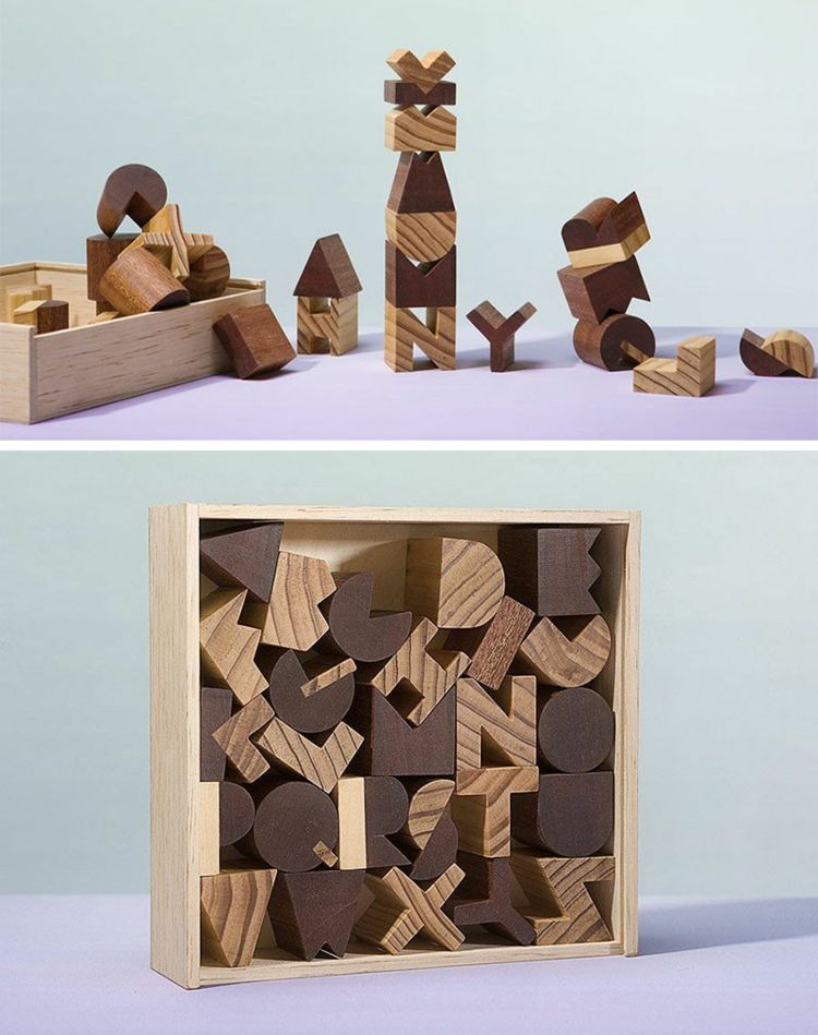 julklappar till barn alfabet-bokstäver-trä-porslin-byggstenar