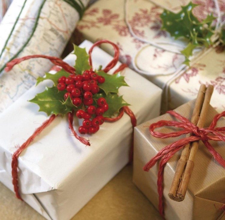 julklappar-förpackningar-idéer-kraft-papper-bär-gren-kanel-pinne-garn