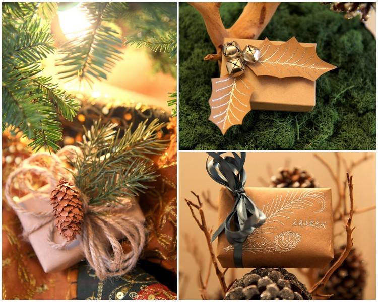 jul-present-inslagning-idéer-kraft-papper-glitter