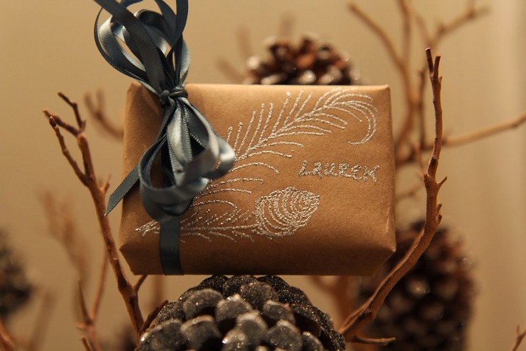 julklappar-förpackningar-instruktioner-glitter-damm-lim-målning