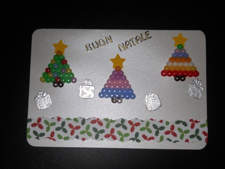 bokstäver dekoration granar hantverk idé perler pärlor klistermärke