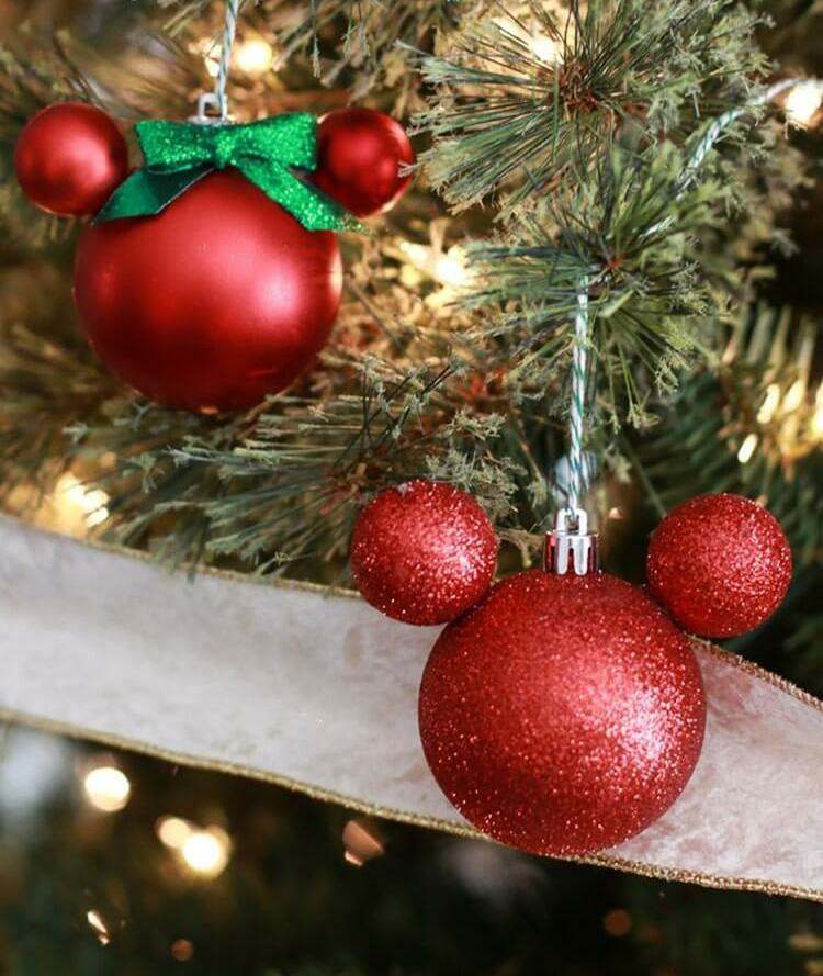 ljus julgransprydnader mickey mouse