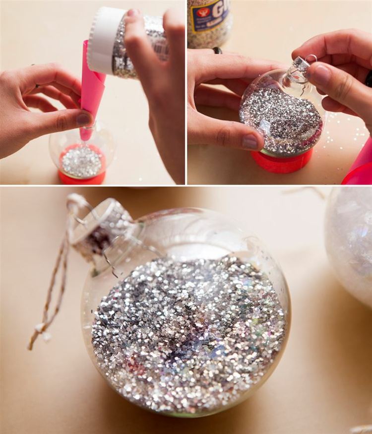 jul-bollar-fyll-glitter-tratt-tinker-lätt-hantverk-instruktioner-jul-träd