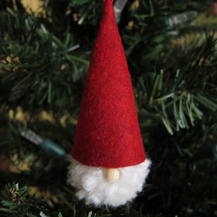 Santa Claus tinker tyg pompon skägg filt hatt