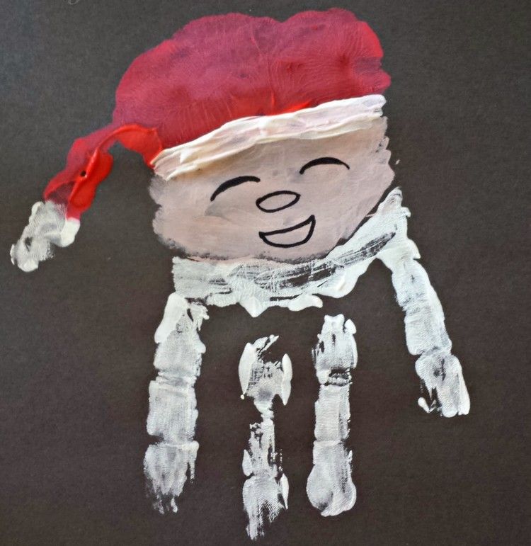 jultomten-tinker-måla-handavtryck-finger-måla-roligt