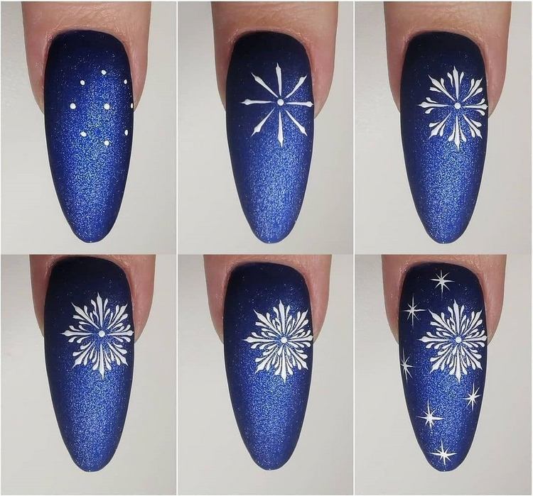 Snöflinga på nagelfärg instruktioner