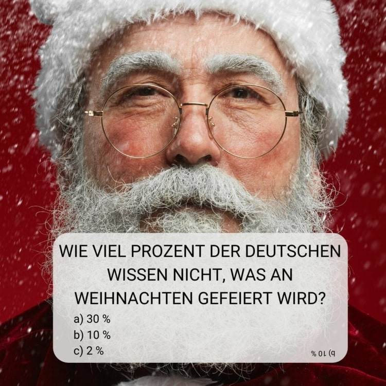 Julquiz med lösningar - Hur många tyskar vet inte vad som firas vid jul