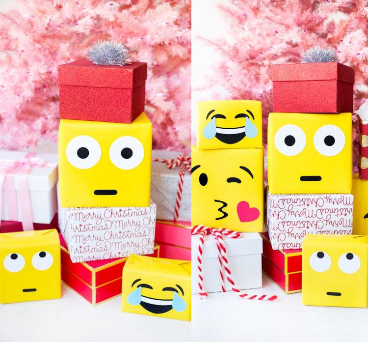 Barngåvor till julförpackningar idéer för emoji -förpackningar för lådor