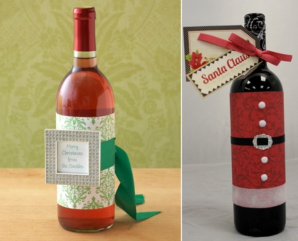 förpackning av vinflaskor till jul