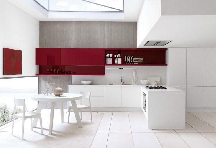 vilken-färg-kök-körsbär-röd-matt-vit-grå-bakvägg-betong-ser-febal-casa