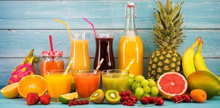 Juicer och frukter innehåller socker och är inte lämpliga om du vill banta ner