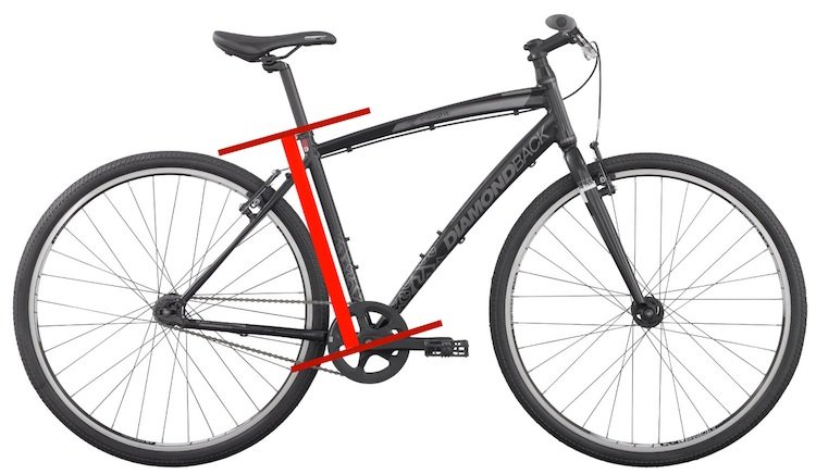 Ramstorlek för cykelhöjd välj modell av cykeltyp