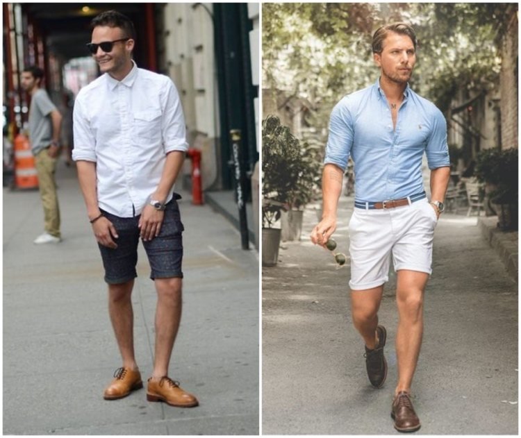 mäns läderskor sommar till shorts