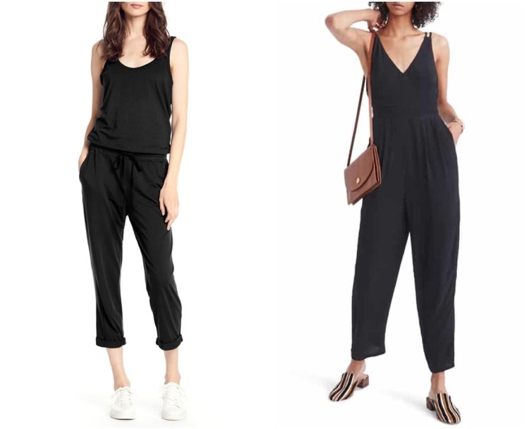 Sneakers och platta skor för en avslappnad, sportig jumpsuit