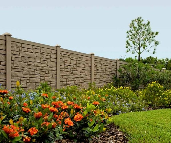 Bygg en stenmur själv sekretessskärm vindskydd för trädgårdsidéerna