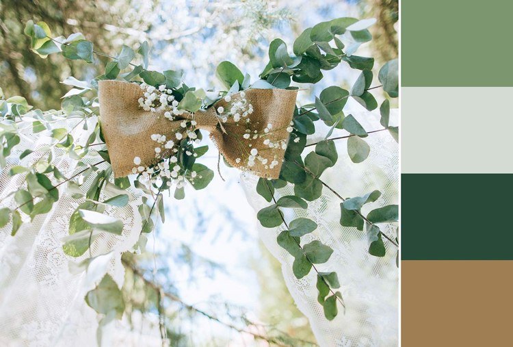 Väggfärg mossgrön kombinerar färgpalett för grå nyanser