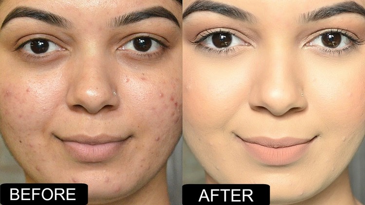 stora porer mindre sminksmink för problematisk hud