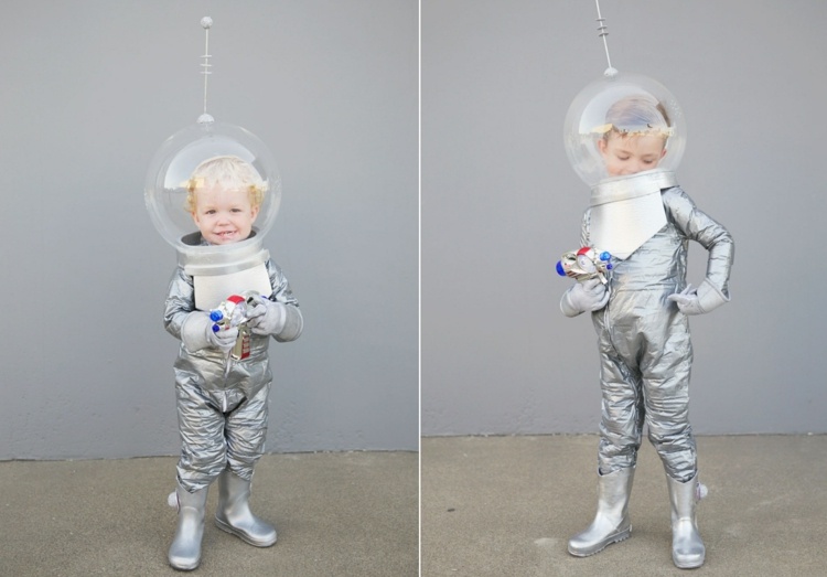 Karnevalskostymidé för barn och vuxna - astronaut med jumpsuit och tejp