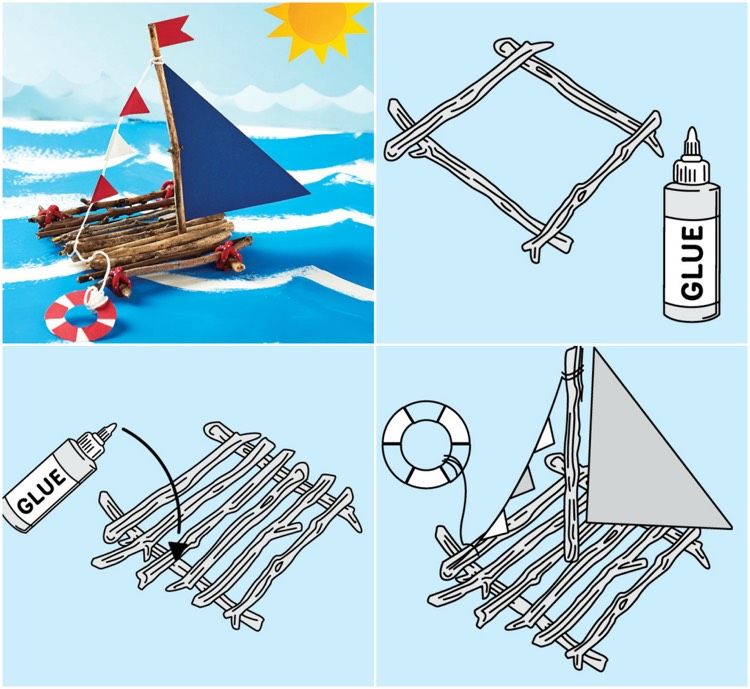 träarbete-barn-idéer-småbarn-enkla-instruktioner-segelbåt