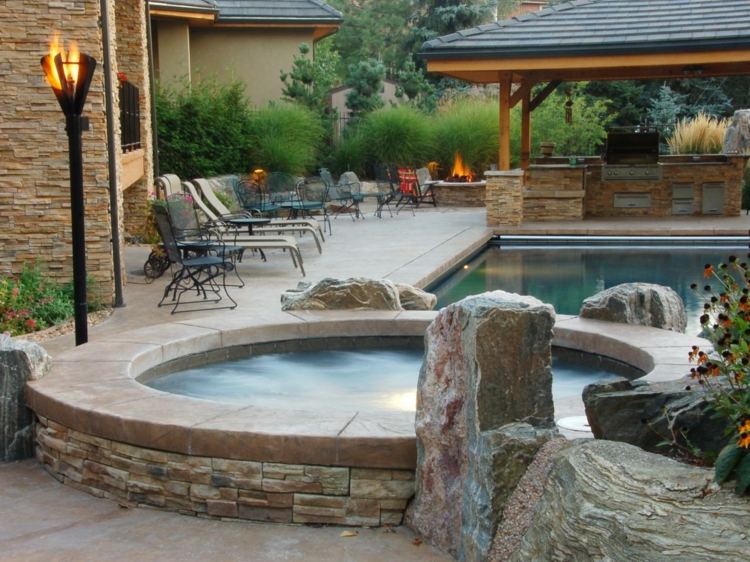 Whirlpool-trädgård-idéer-modern-design-pool