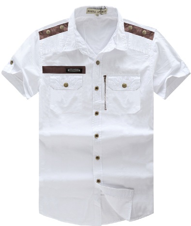 Λευκό πουκάμισο με δύο τσέπες