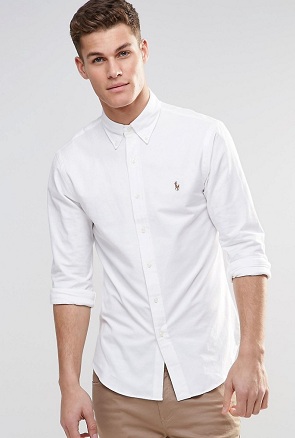 Λευκό πουκάμισο με μανίκια