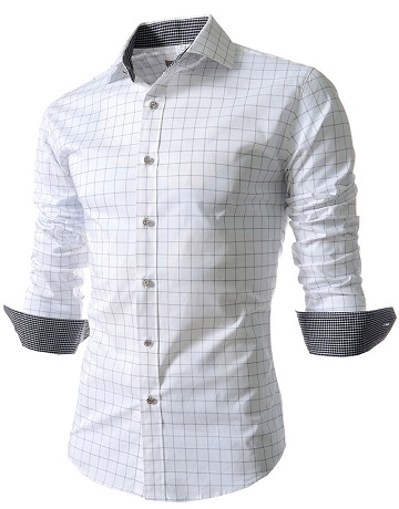 Yksinkertainen muodollinen valkoinen paita
