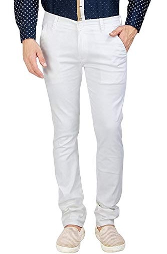 Λευκό στενό παντελόνι