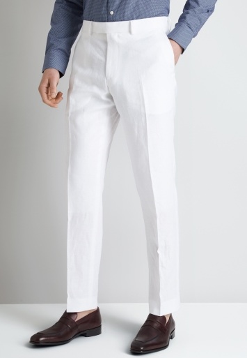 Λευκό λινό παντελόνι