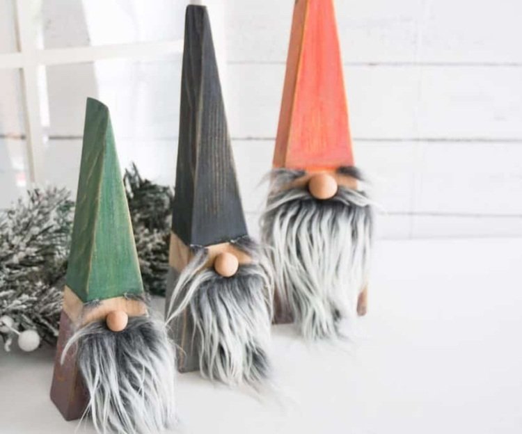 Gnomes gjorda av trä själva gör instruktionsidéer