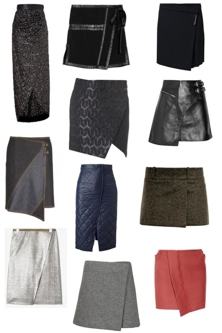 Wrap kjol sömnad idéer-nybörjare-olika-modeller