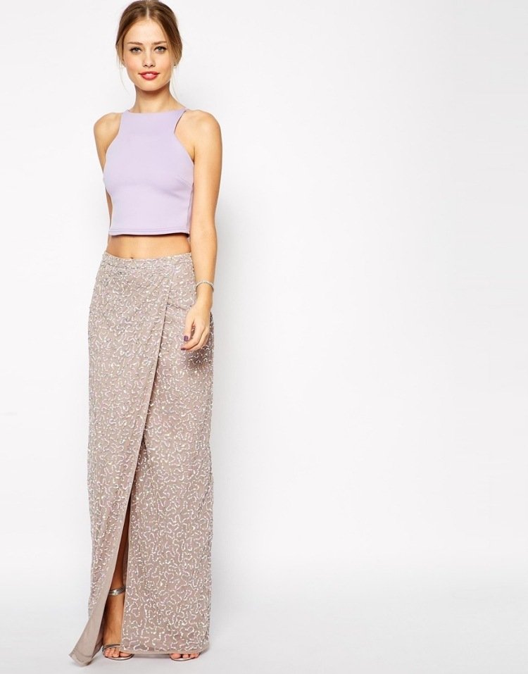 Wrap kjol sy idé-nybörjare-slits-crop-top