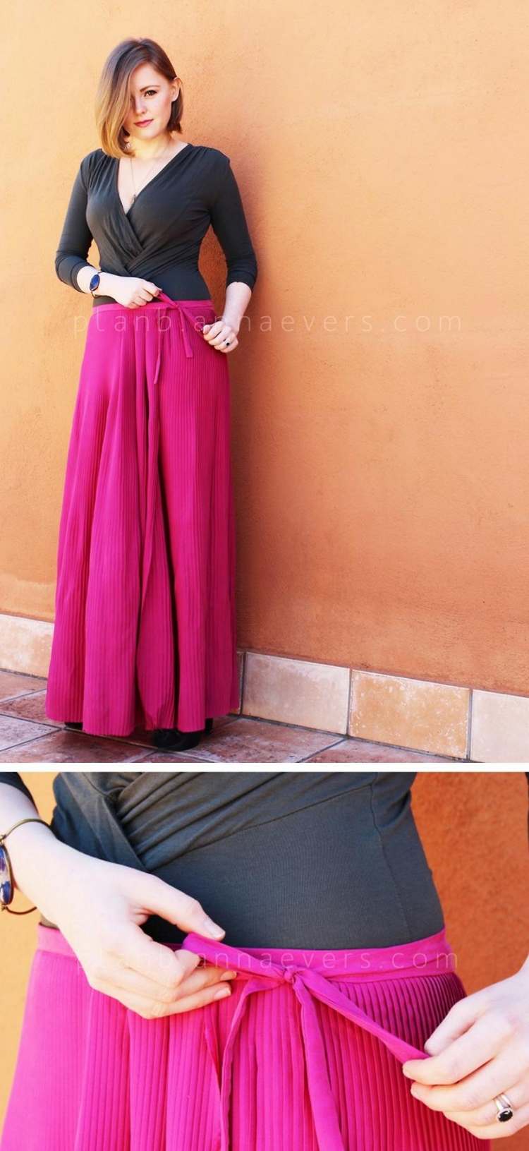 wrap-kjol-nära-idé-maxi-kjol-veckad-rosa-bunden vid sidan