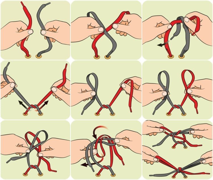 Knyta skosnören - trick med kaninöron metod för barn och vuxna