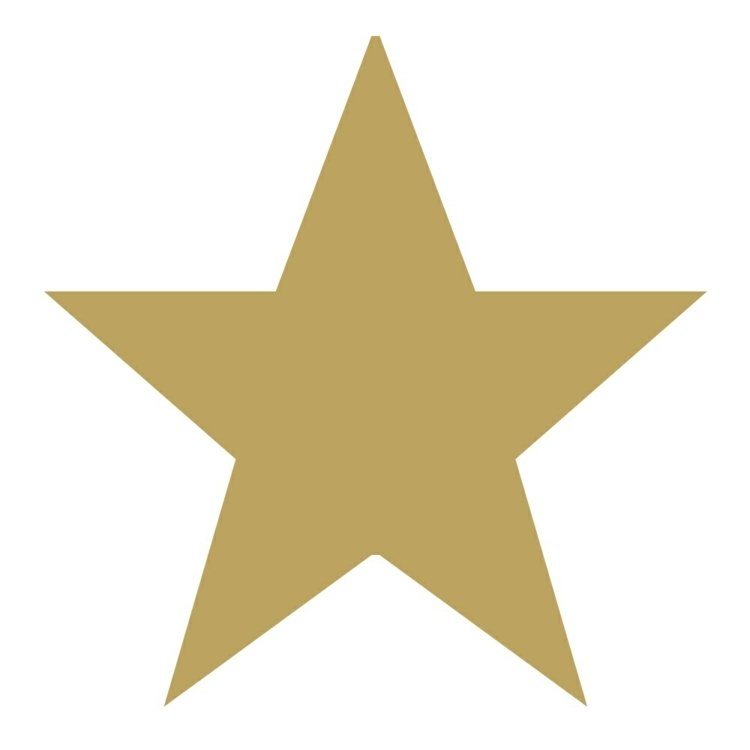 Gyllene stjärna att skriva ut och stryka på